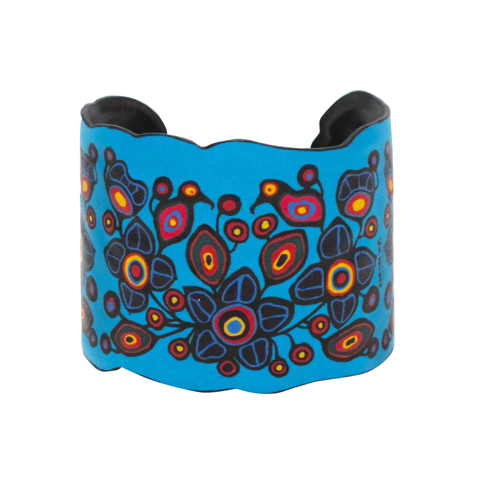 Norval Morrisseau Flowers and Birds Vegan Leather Bracelet