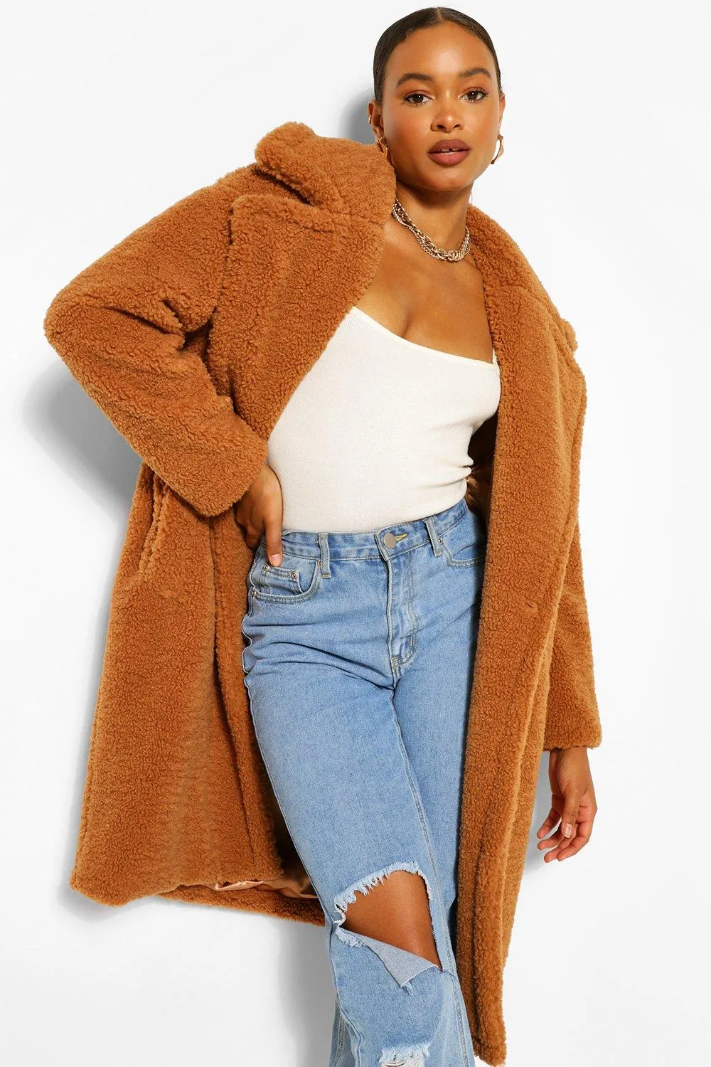 Oversized Teddy Faux Fur Coat