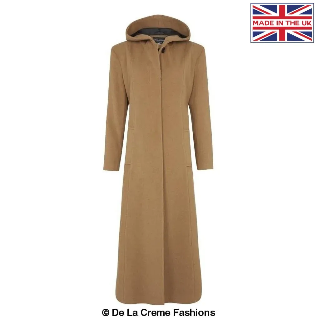 Oversized Wool Blend Hooded Long Coat (1716)