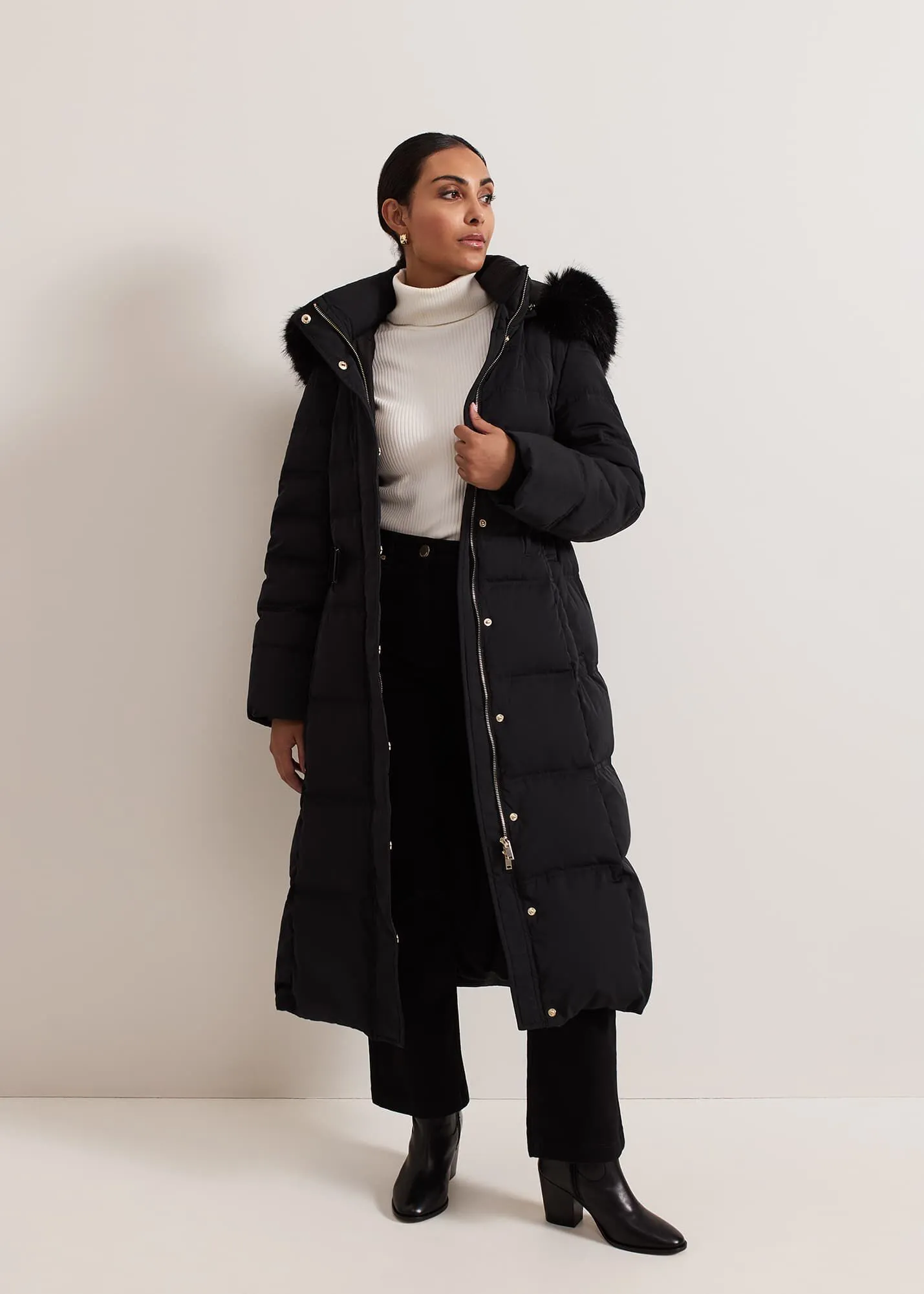 Petite Dixie Long Fur Hood Puffer