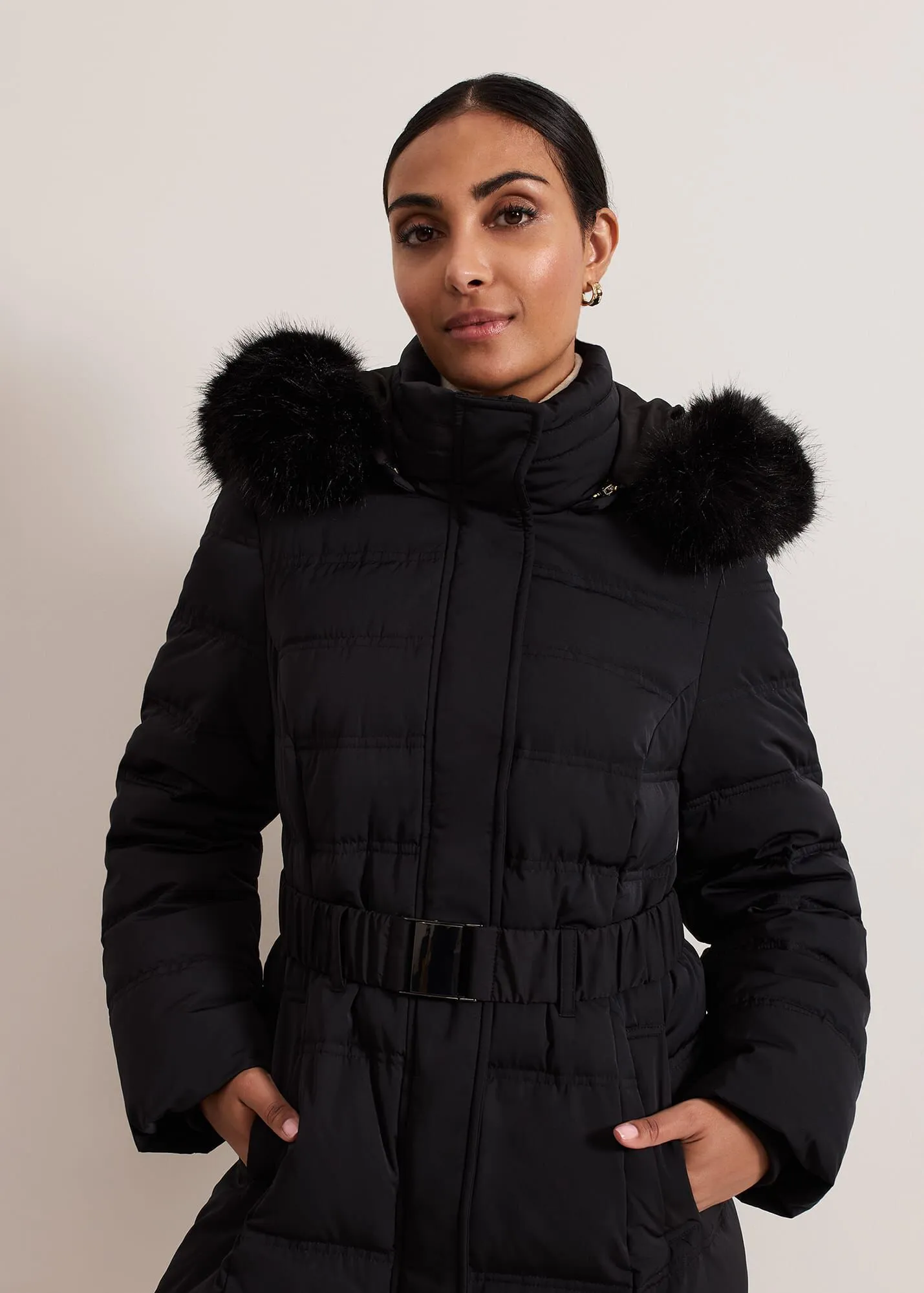 Petite Dixie Long Fur Hood Puffer