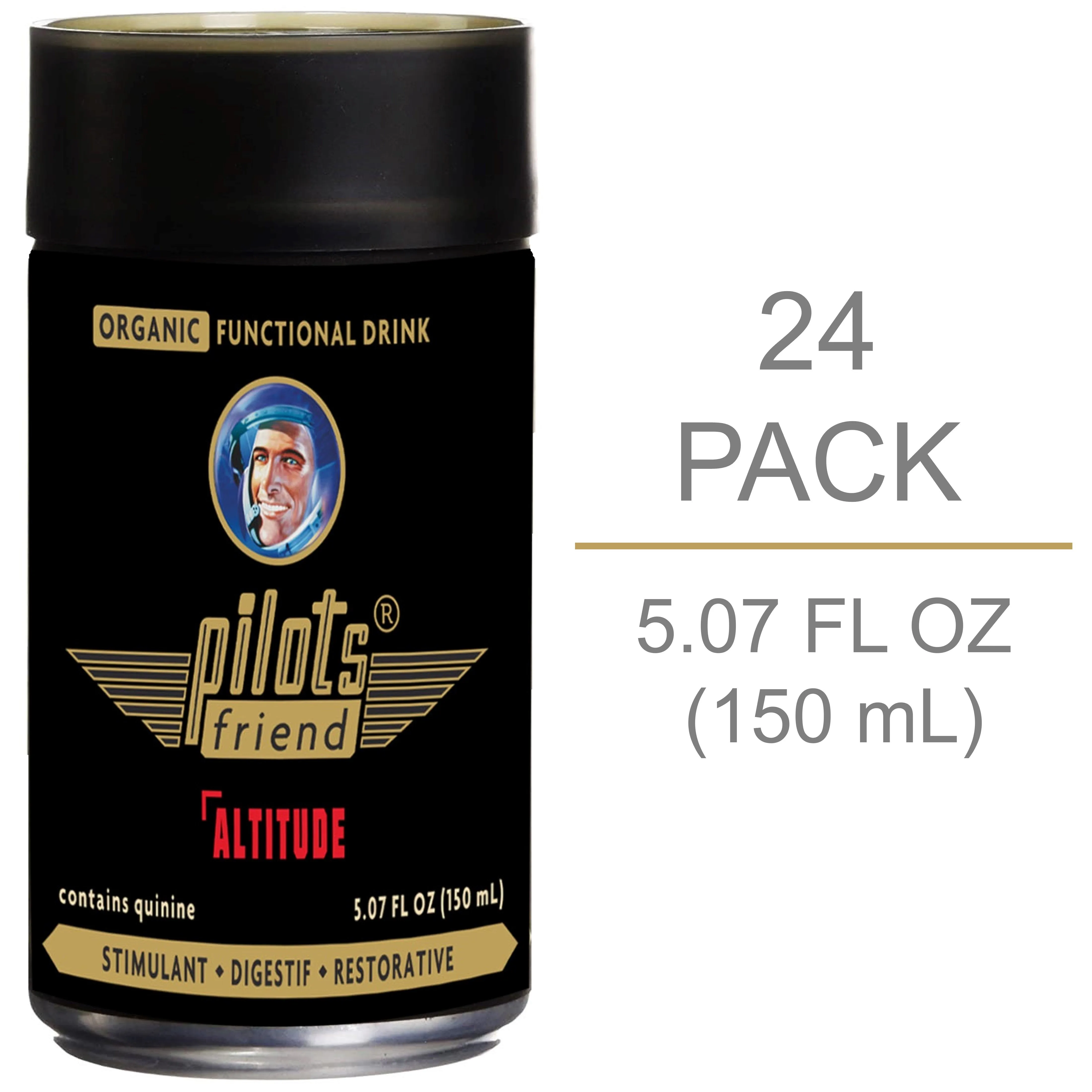 PilotsFriend Altitude Organic Functional Drink - Stimulant, Digestive and Restorative 3-in-1 Formula - All Natural, Vegan and NO