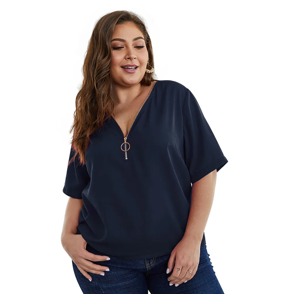 Plus-size plain coat Women