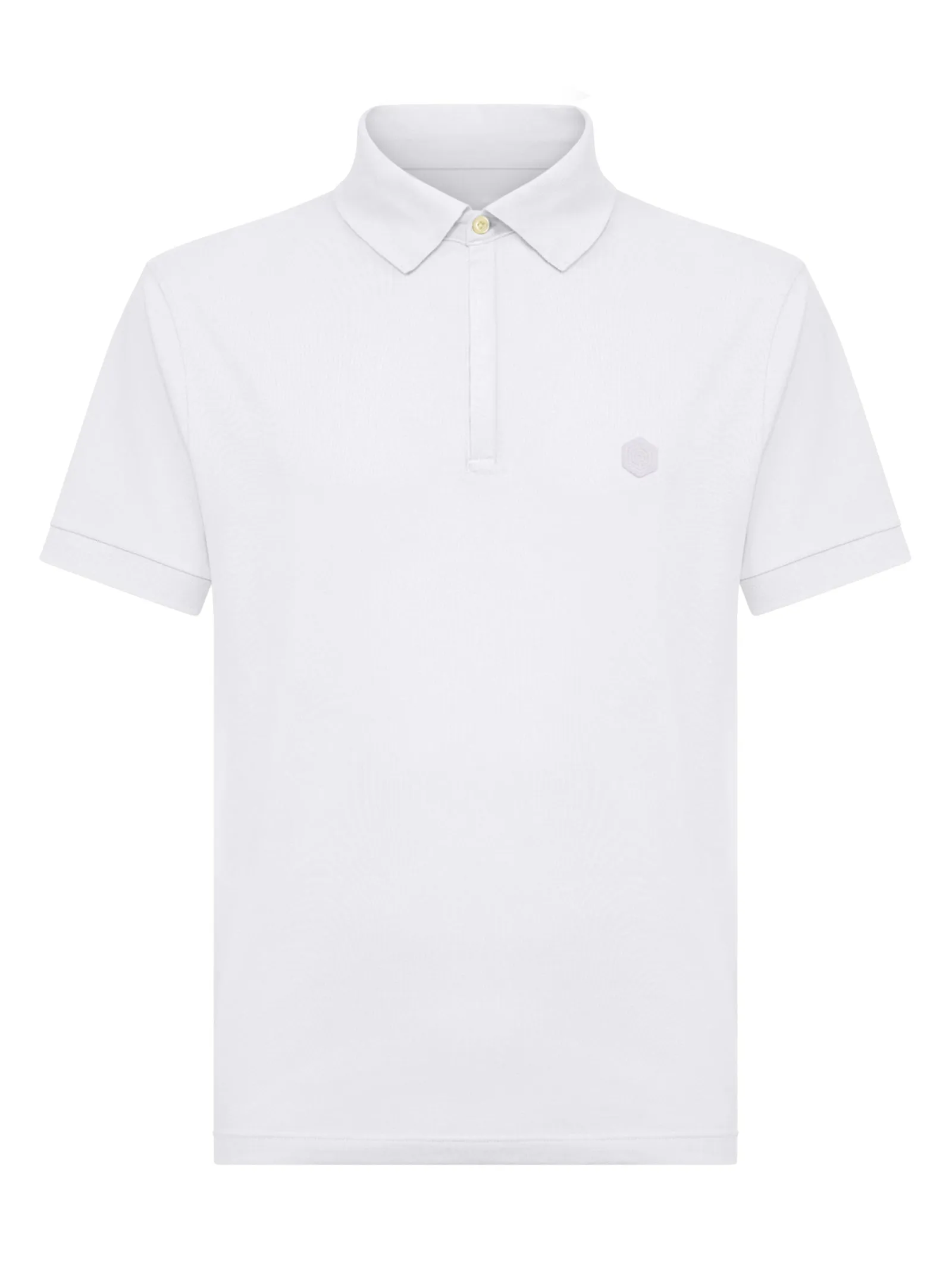 Polo in Eco Cotton Piquet Stretch - Bianco