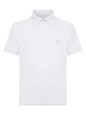 Polo in Eco Cotton Piquet Stretch - Bianco