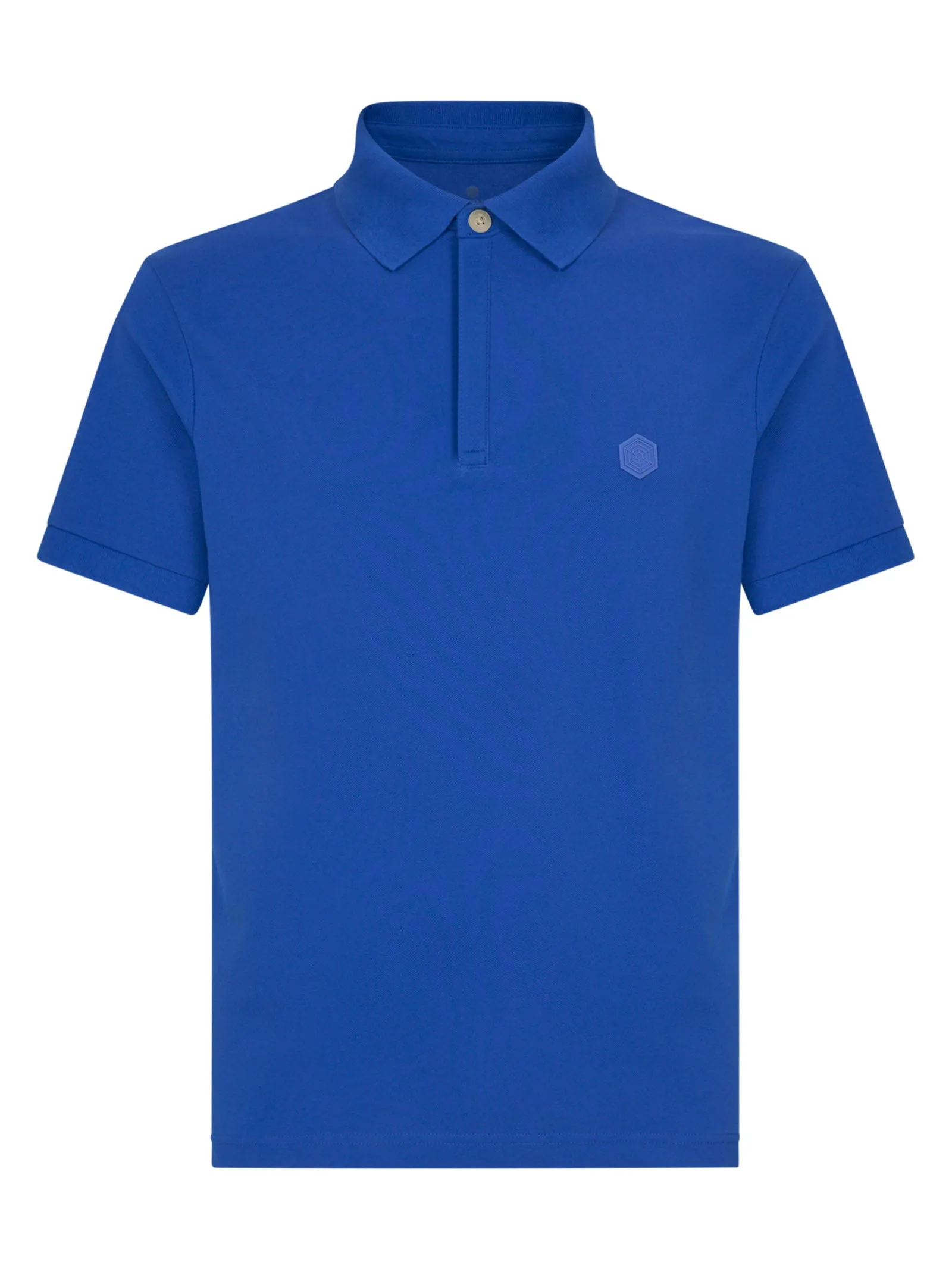 Polo in Eco Cotton Piquet Stretch - Dazzling Blue