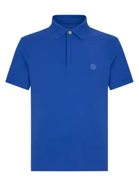 Polo in Eco Cotton Piquet Stretch - Dazzling Blue