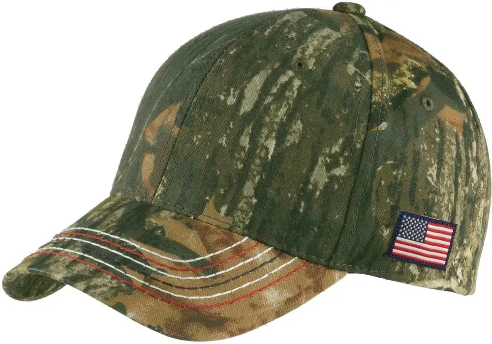 Port Authority Americana Contrast Stitch Camouflage Cap