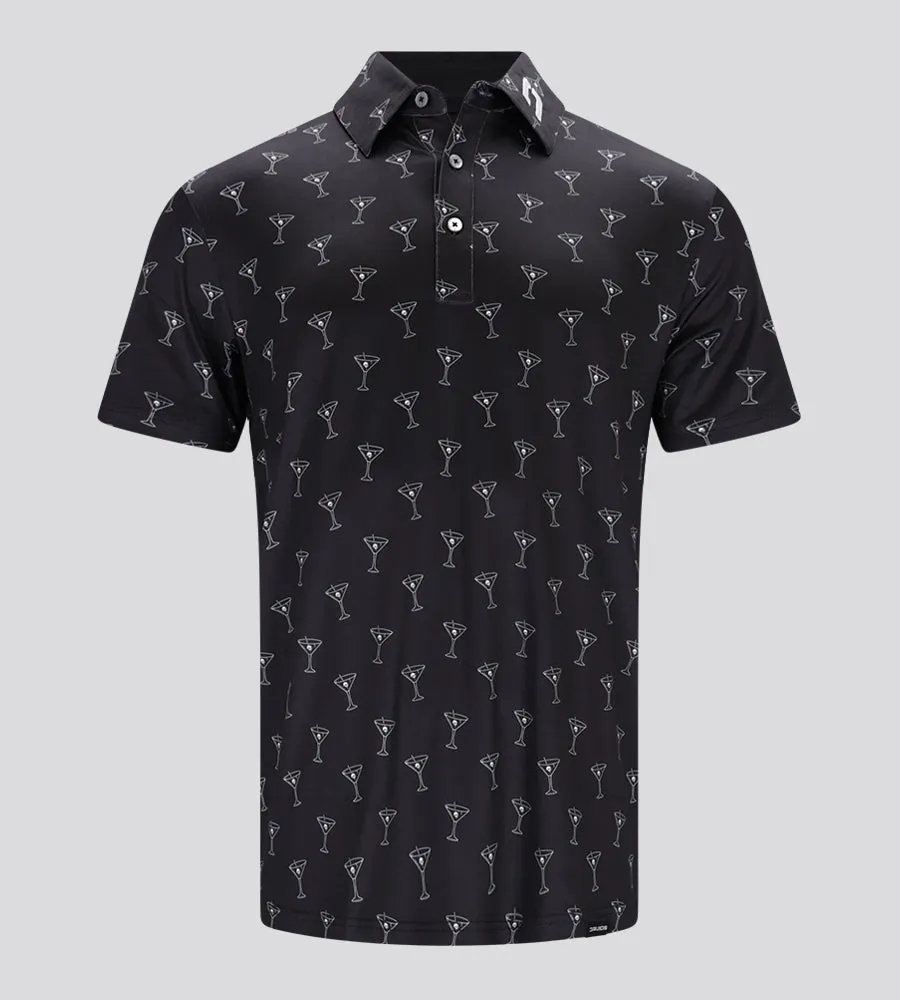 POSH SKULLS POLO - BLACK