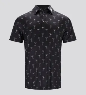 POSH SKULLS POLO - BLACK