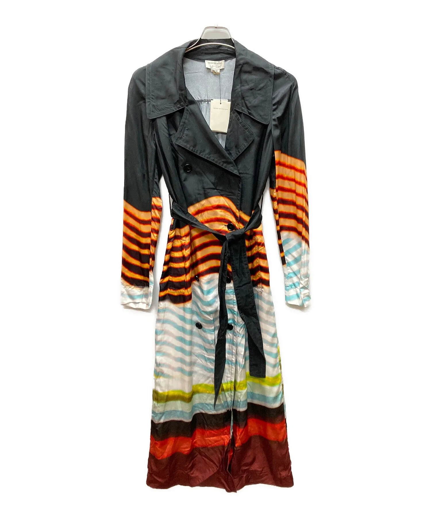 [Pre-owned] DRIES VAN NOTEN Collaboration Rayon Tie-dye Long Coat/Raglan Coat