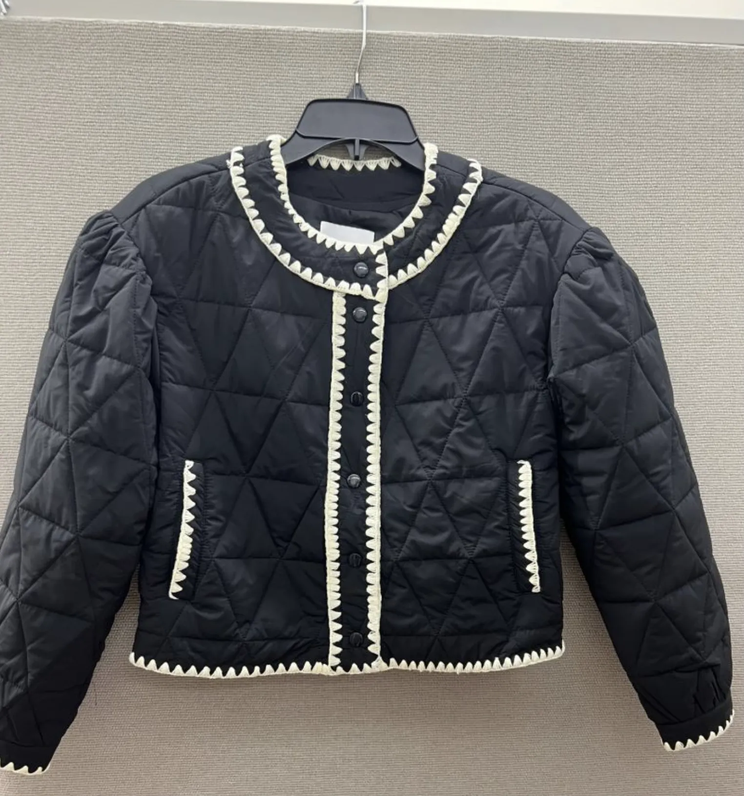 PRESTON QUILTED CONTRAST STITCHED JACKET