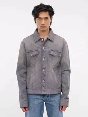 Printed Denim Leather Jacket (727901V2BC0-1873-MID-GREY)