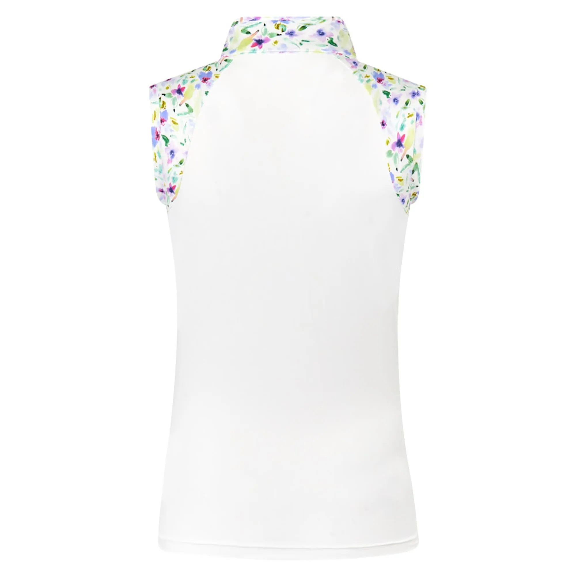 Pure Golf Freda Sleeveless Ladies Golf Polo Shirt Ethereal Bouquet