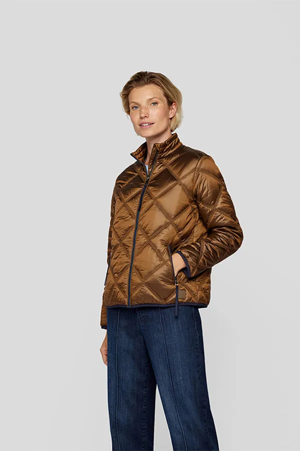 Rabe & LecomteBROWN ZIPPERED QUILTED JACKET