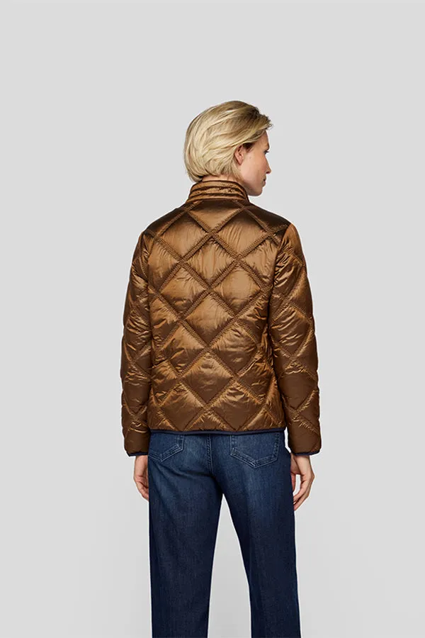 Rabe & LecomteBROWN ZIPPERED QUILTED JACKET