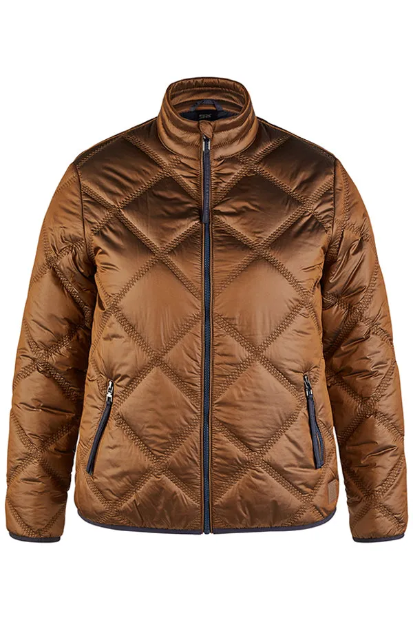 Rabe & LecomteBROWN ZIPPERED QUILTED JACKET