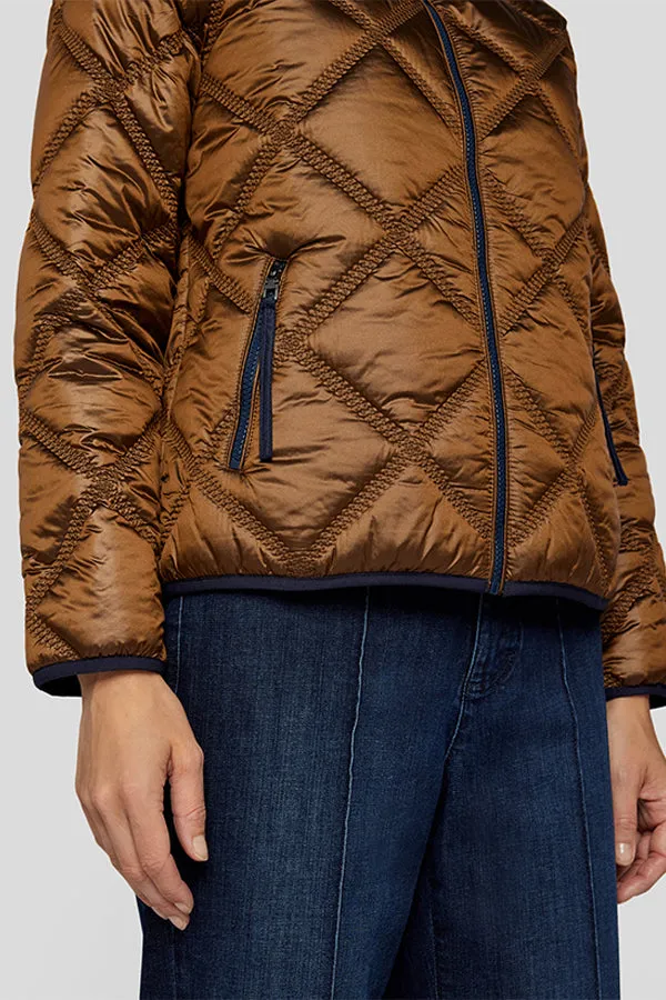 Rabe & LecomteBROWN ZIPPERED QUILTED JACKET