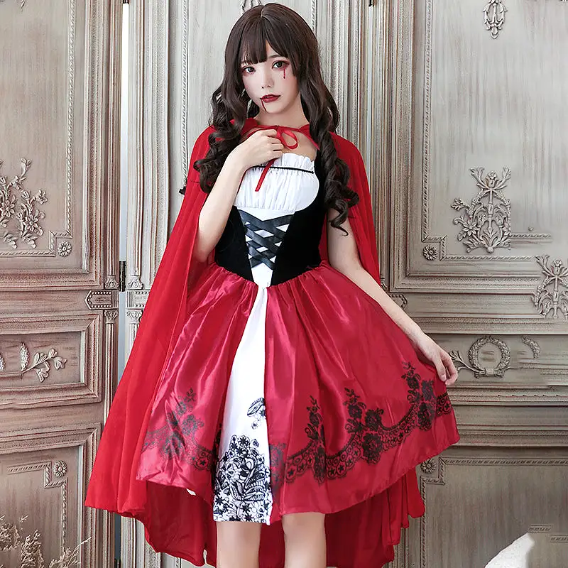 Red Riding Hood cosplay costume Halloween dress