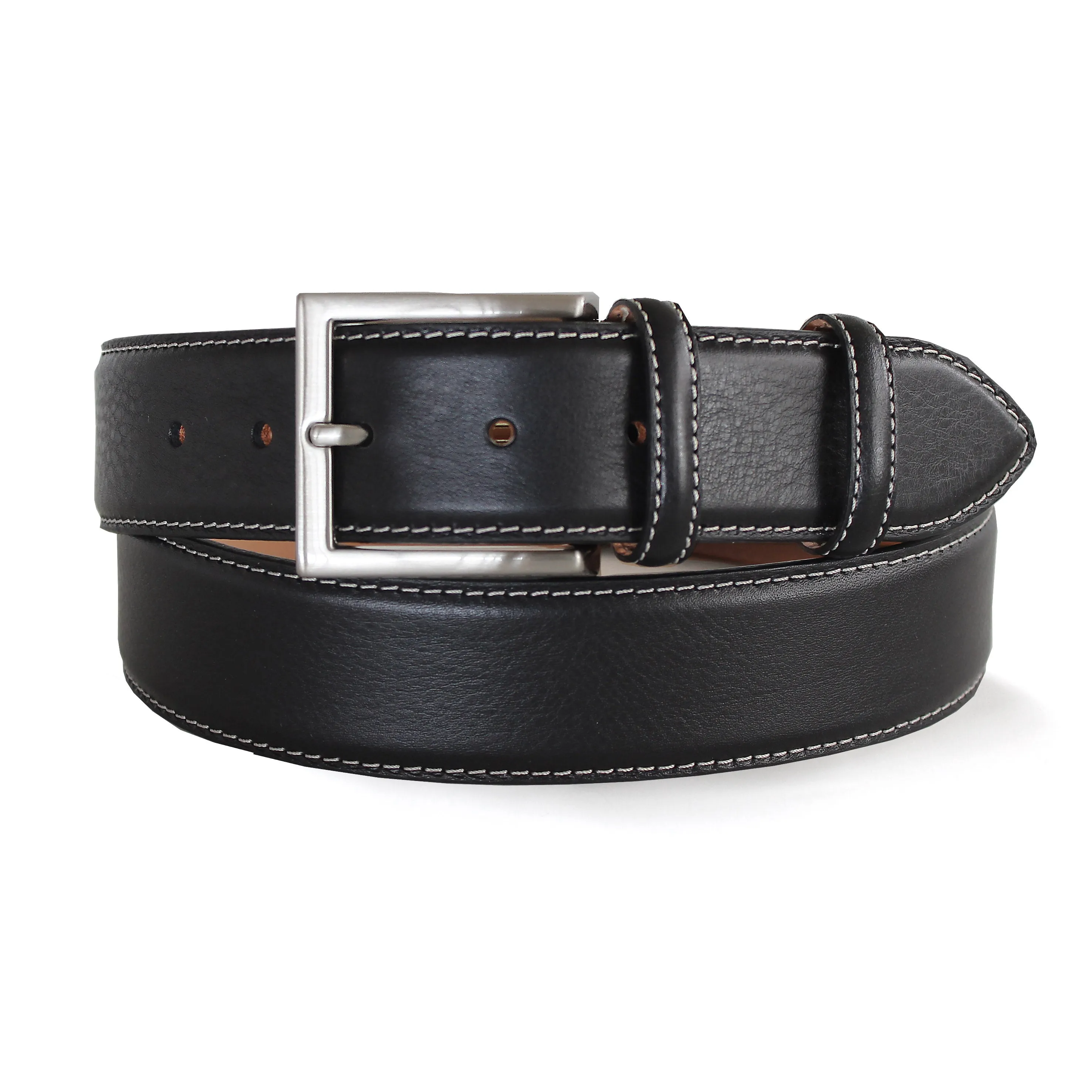 Robert Charles Belt - 1319 - Black/Contrast Stitch