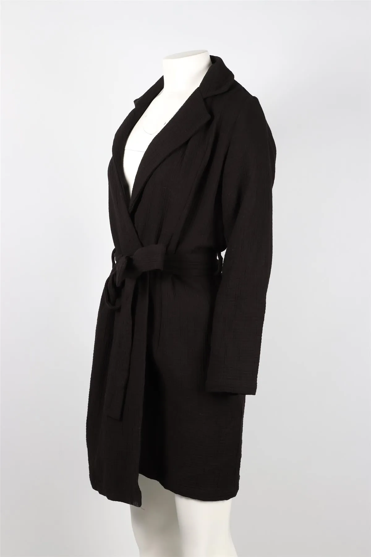 SABLYN BLACK COTTON TRENCH COAT XSMALL