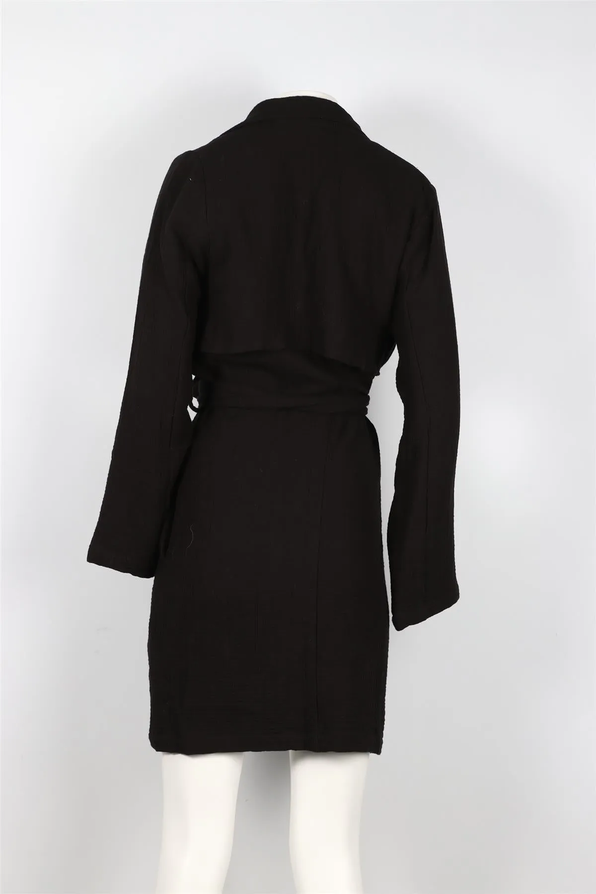 SABLYN BLACK COTTON TRENCH COAT XSMALL