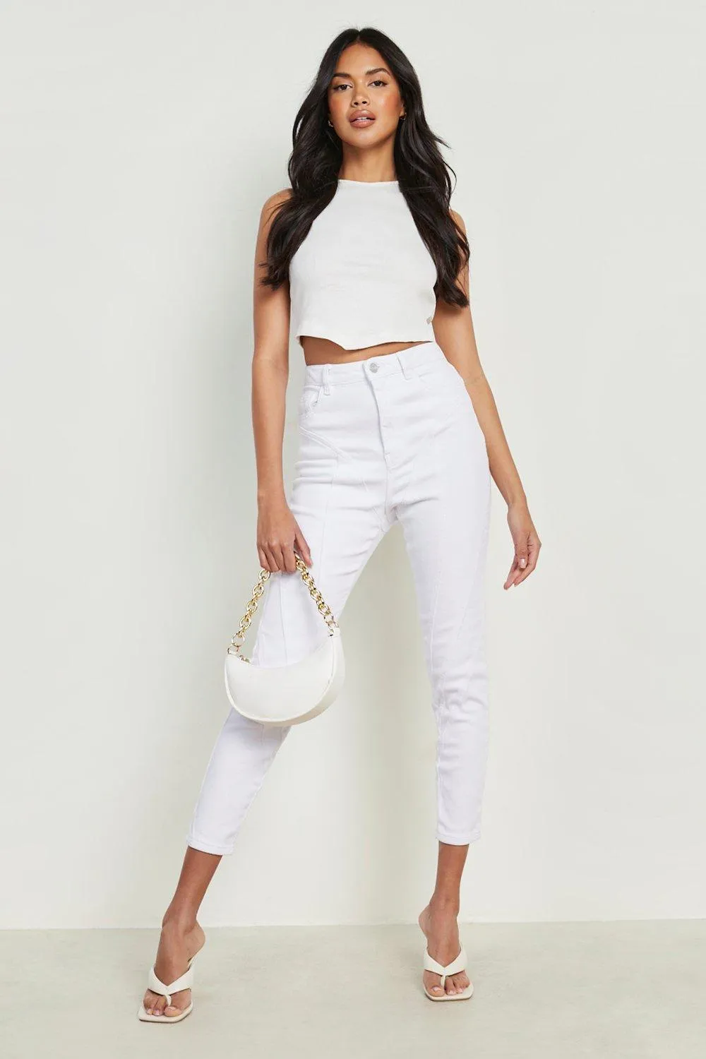 Sculpting Seam Detail Skinny Jeans