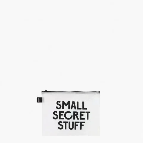 Secret Stuff Zipper Pouches - SNASK Transparent Zip Pockets Set of 3