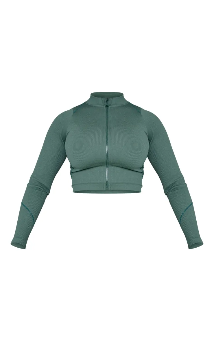 Shape Sea Green Branded Contrast Stitch Gym Top