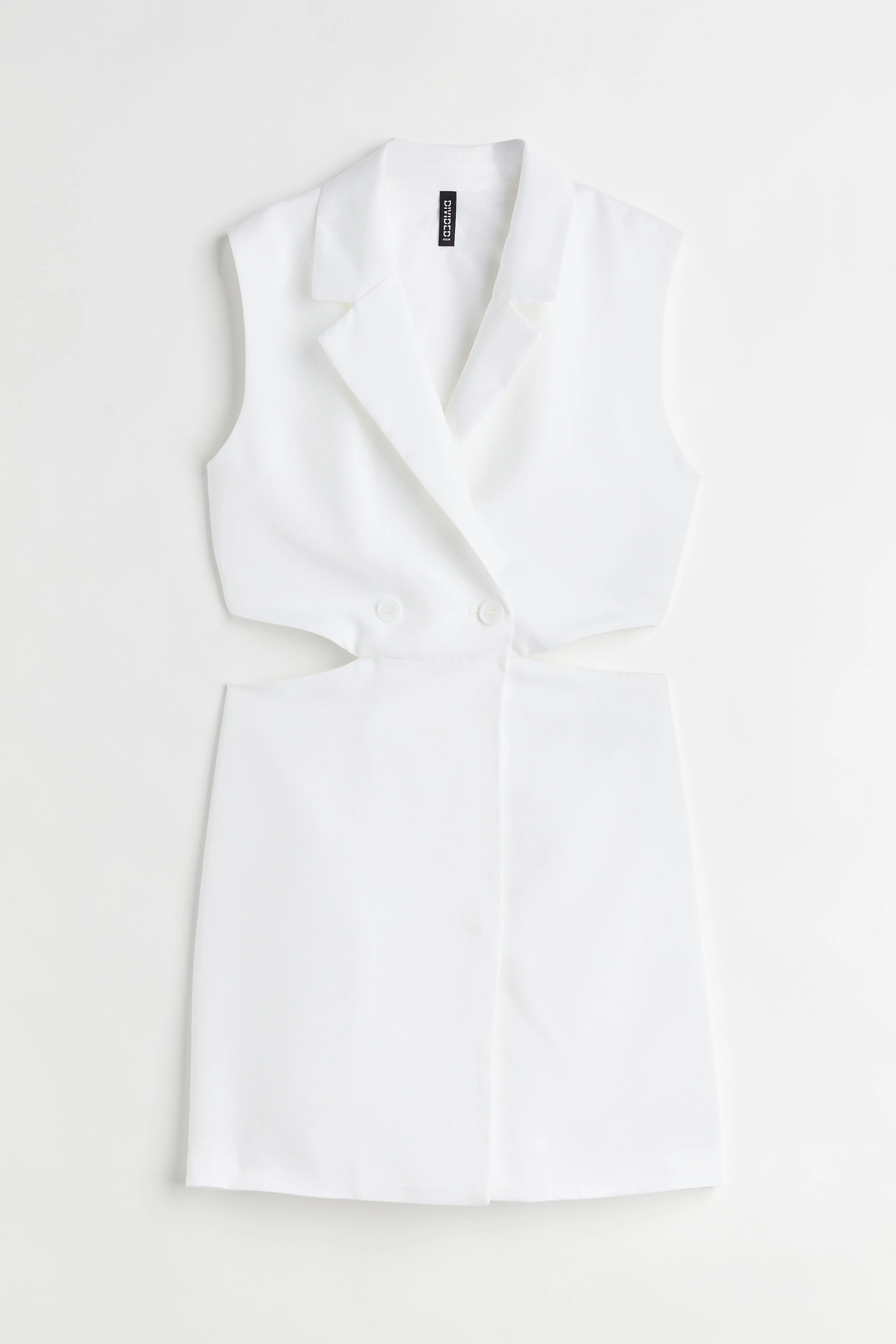 Sleeveless cut-out jacket dress - Sleeveless - Short - White - Ladies | H&M GB