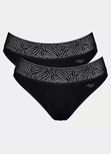 Sloggi Pack of 2 Light Period Pant Tai Briefs | Kaleidoscope