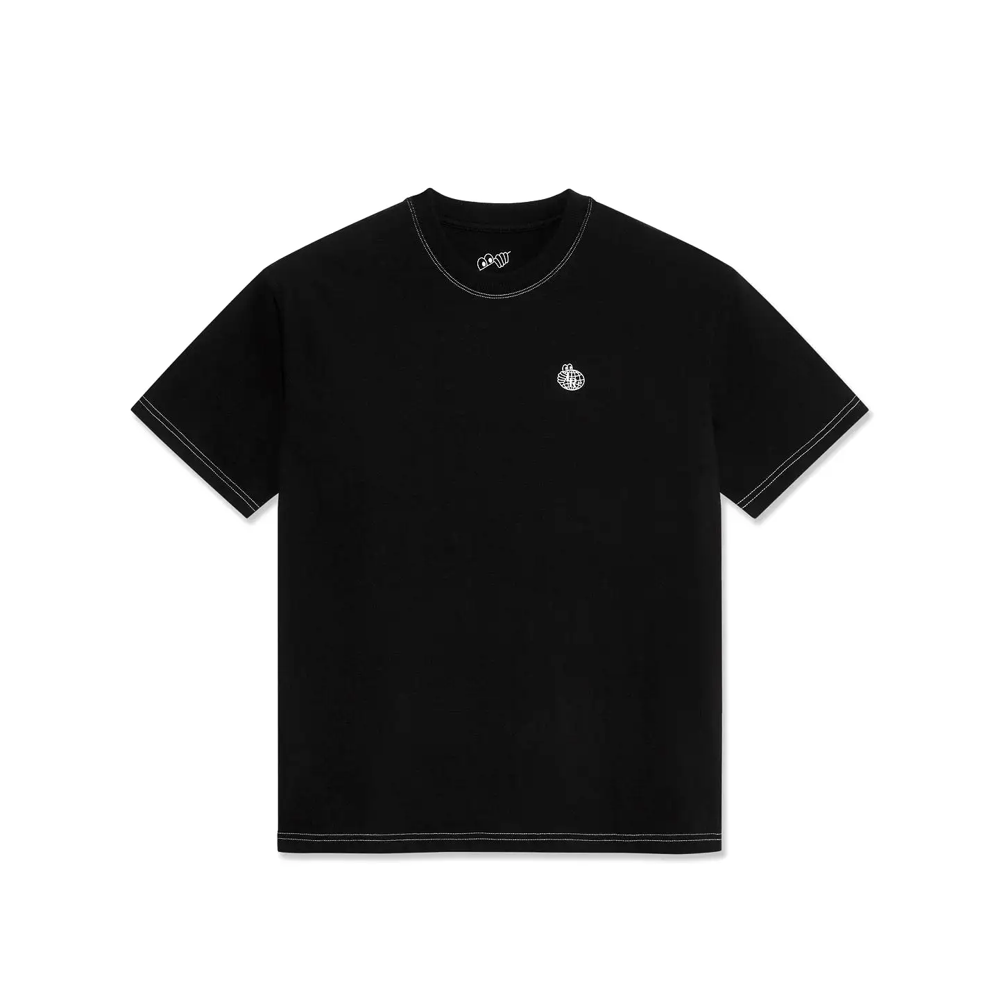 Small Atlas Contrast Stitch Tee (Black)