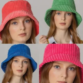 Solid Corduroy Bucket Hat (More Colors)