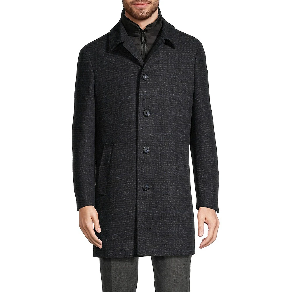 Sondergaard Detachable Zip-Bib Wool-Blend Car Coat