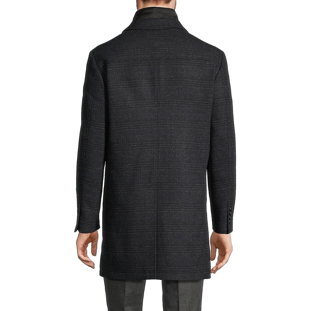 Sondergaard Detachable Zip-Bib Wool-Blend Car Coat