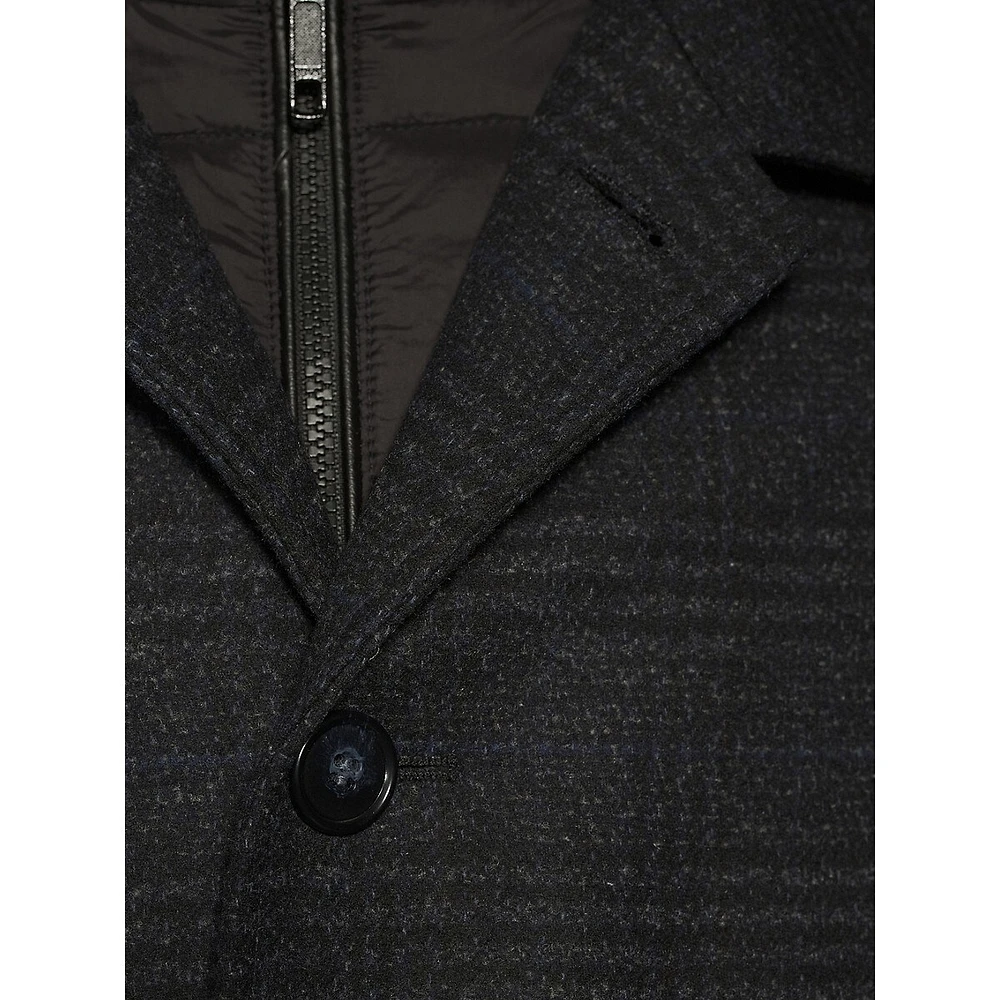 Sondergaard Detachable Zip-Bib Wool-Blend Car Coat