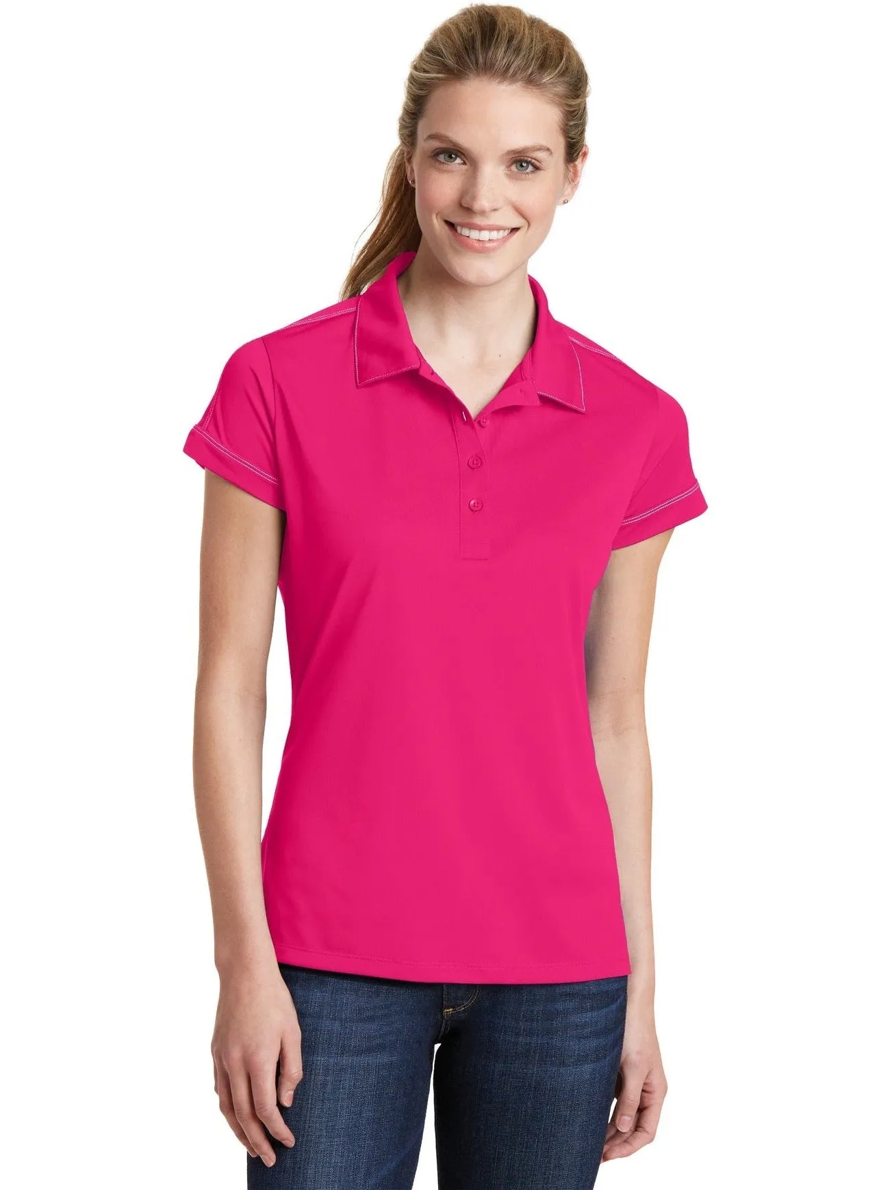 Sport-Tek Ladies Contrast Stitch Polo