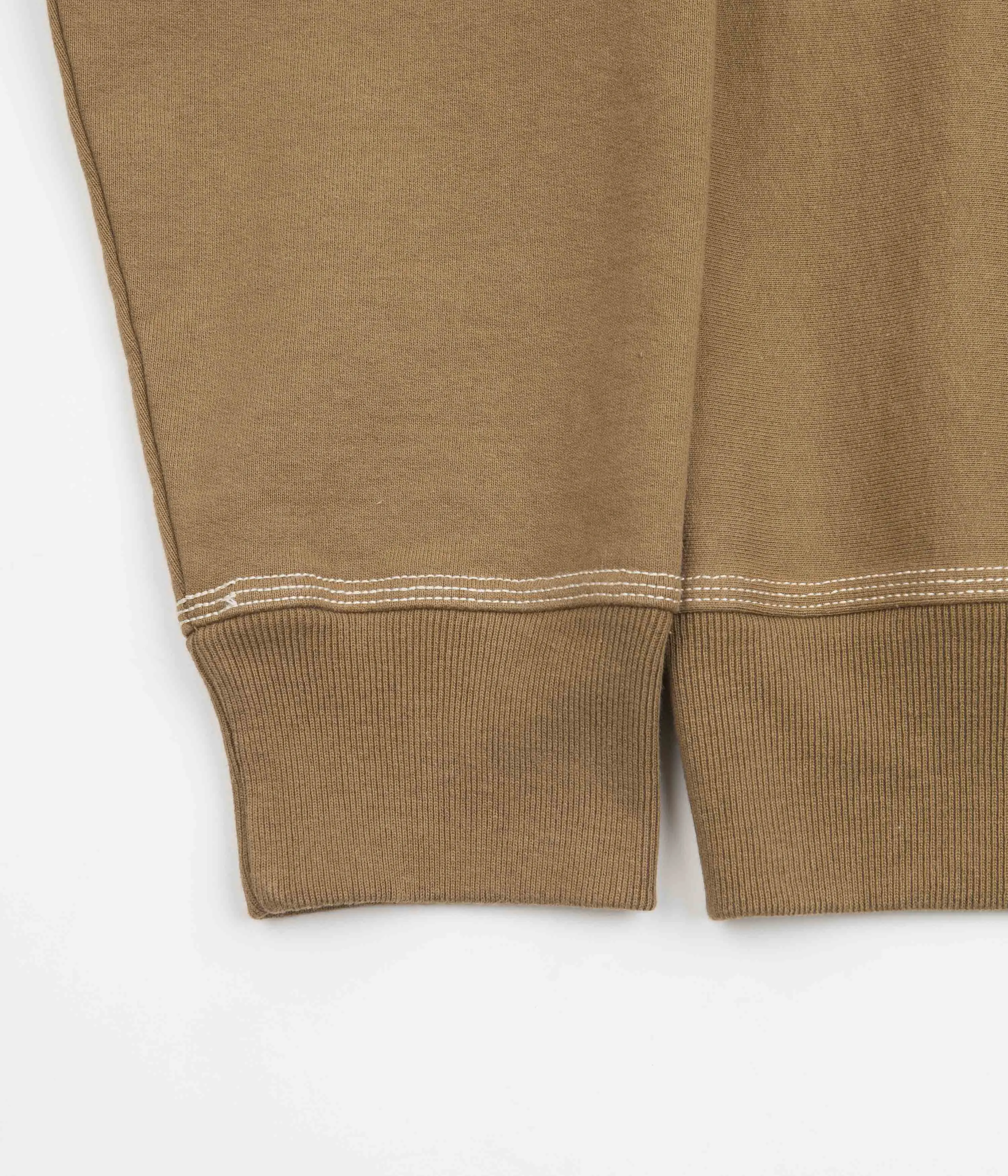 Stussy Contrast Stitch Label Crewneck Sweatshirt - Brown