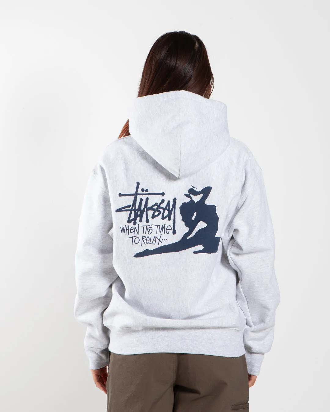 Stüssy Relax Hood Ash Heather