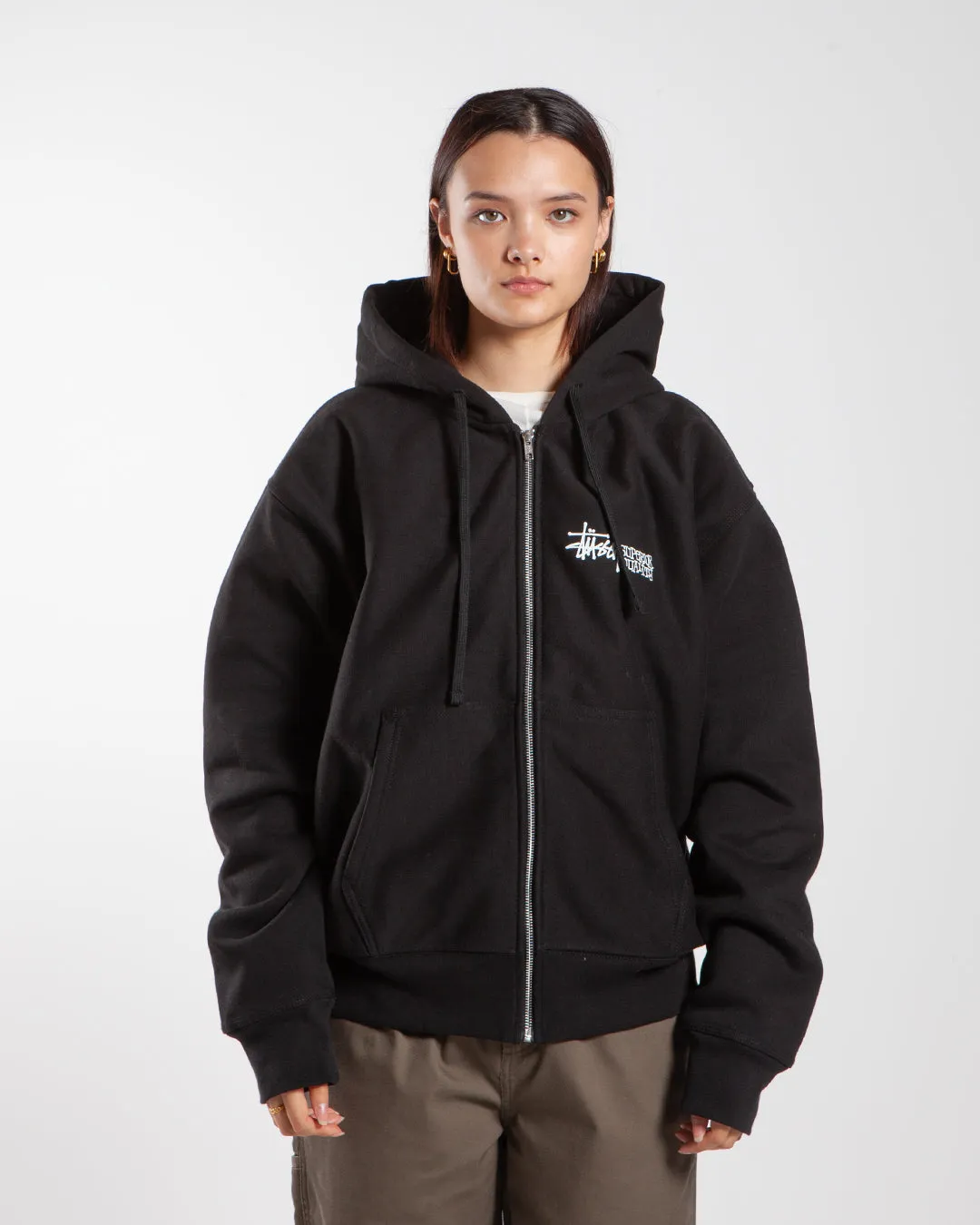 Stüssy Superior Quality Zip Hood Black