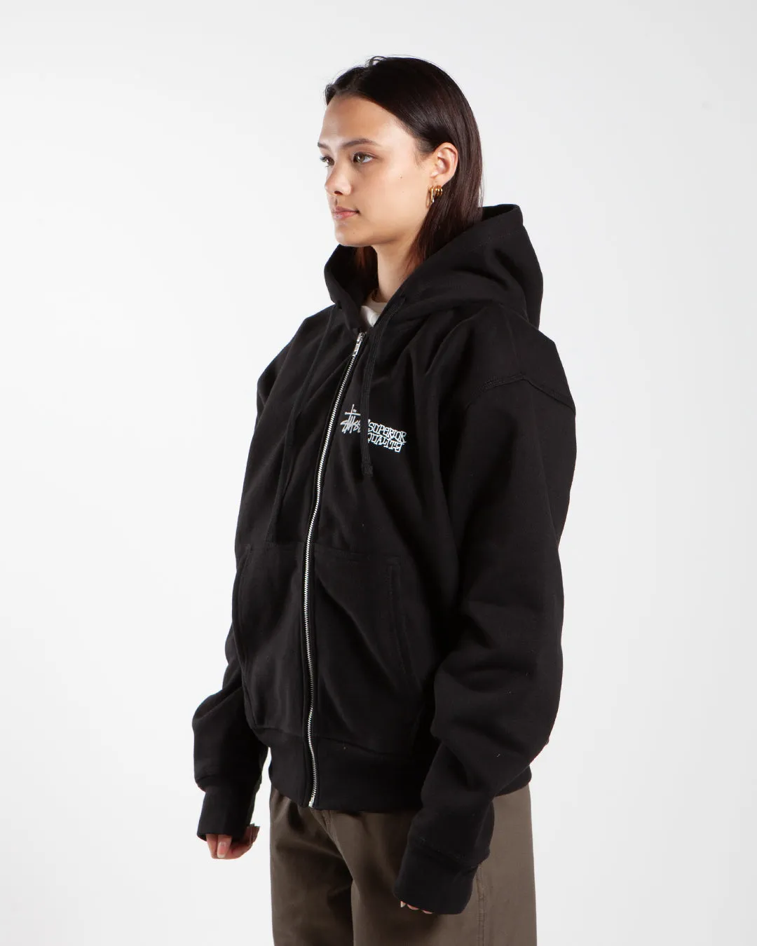 Stüssy Superior Quality Zip Hood Black