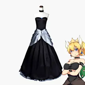 Super Mario Princess Bowsette costume cosplay dress