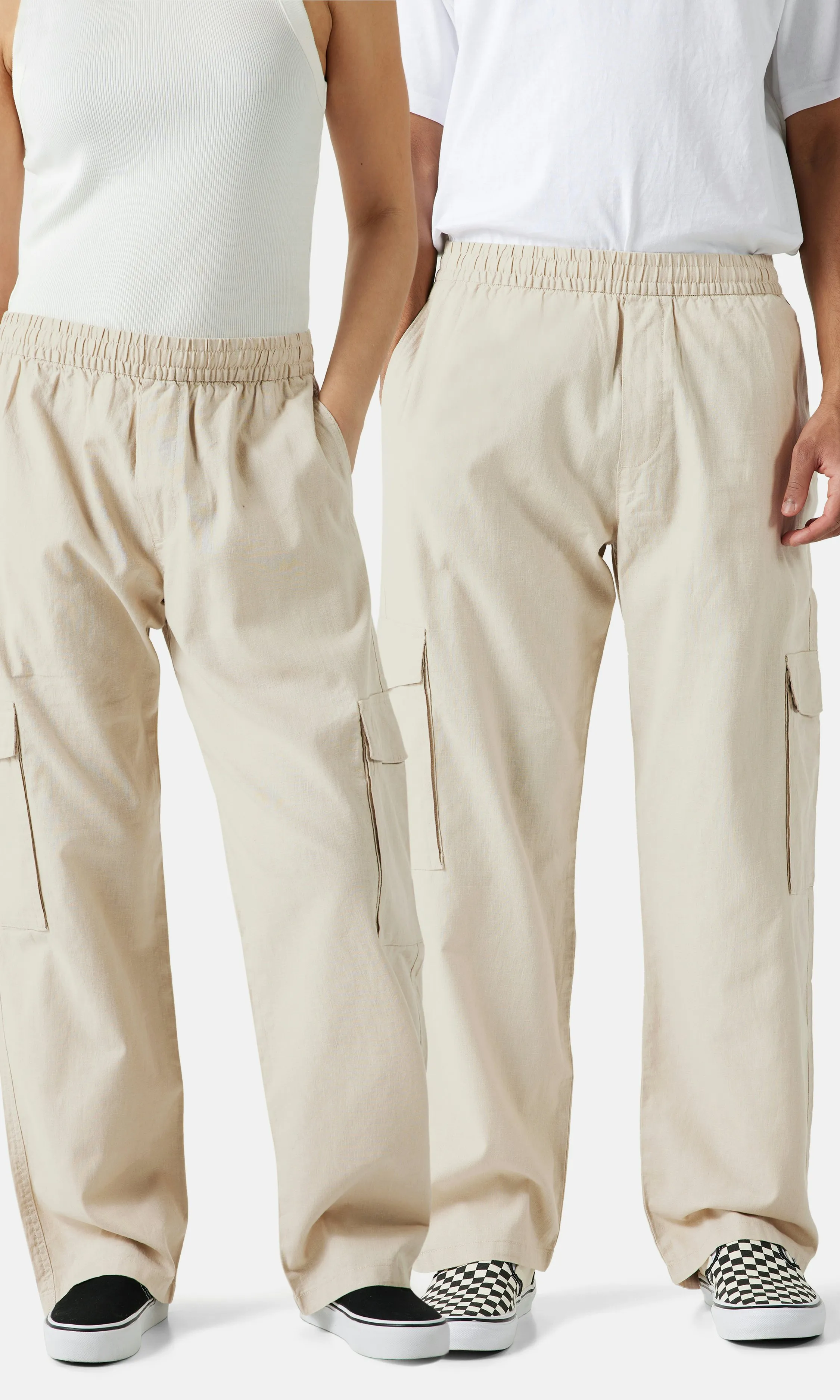 SWEET SKTBS Cargo Linen Pant Light beige | Unisex | Junkyard