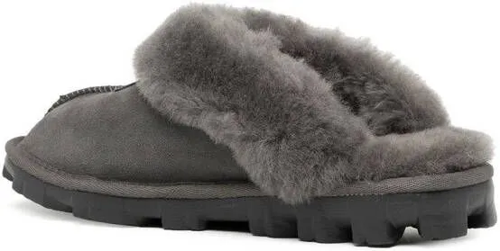 UGG Coquette fur-trimmed slippers Grey