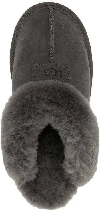 UGG Coquette fur-trimmed slippers Grey