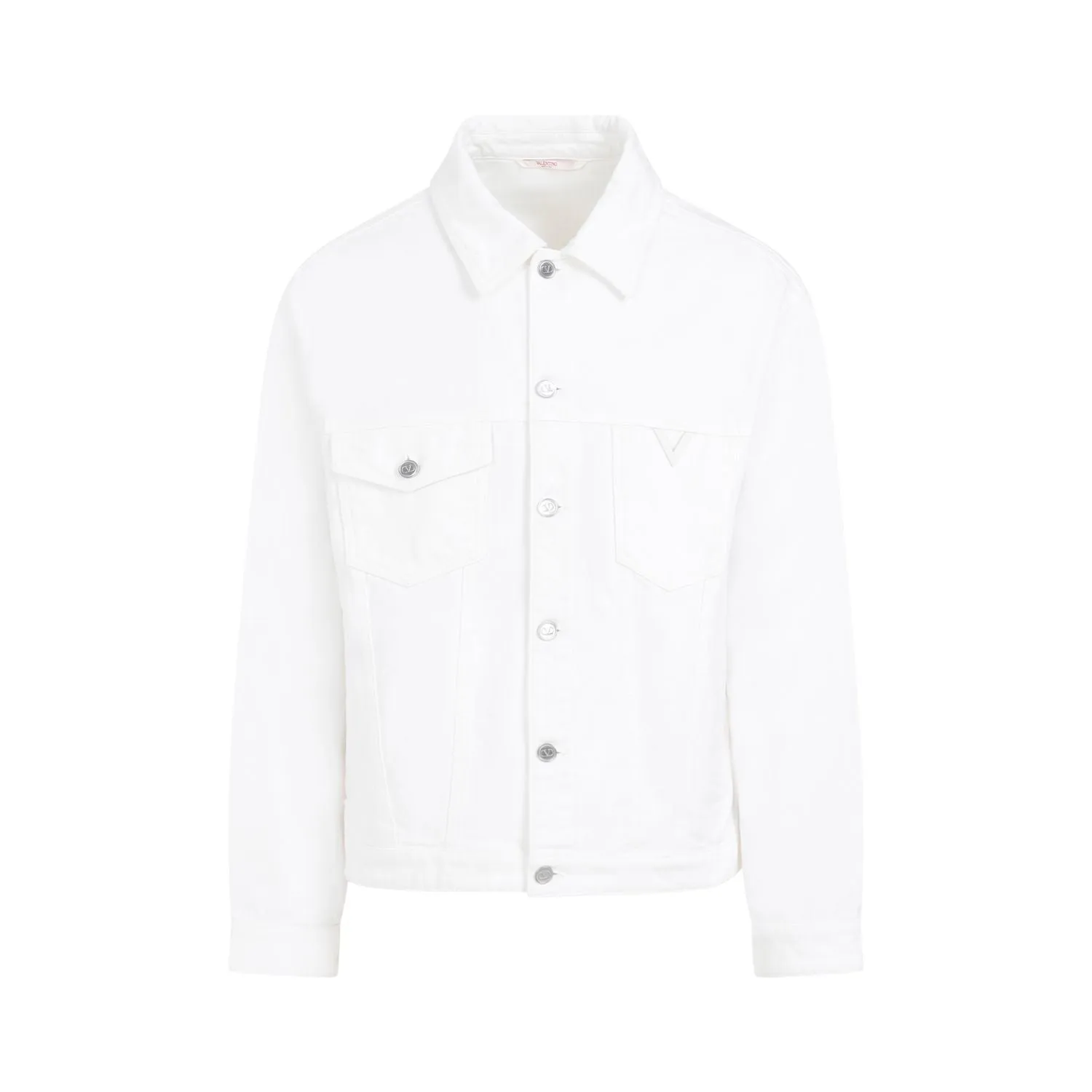 VALENTINO Men's White Denim Jacket for SS24