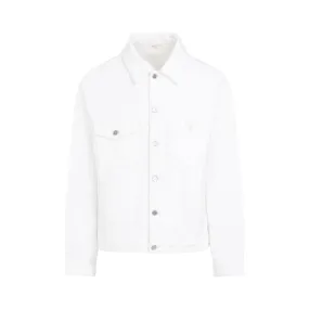 VALENTINO Men's White Denim Jacket for SS24