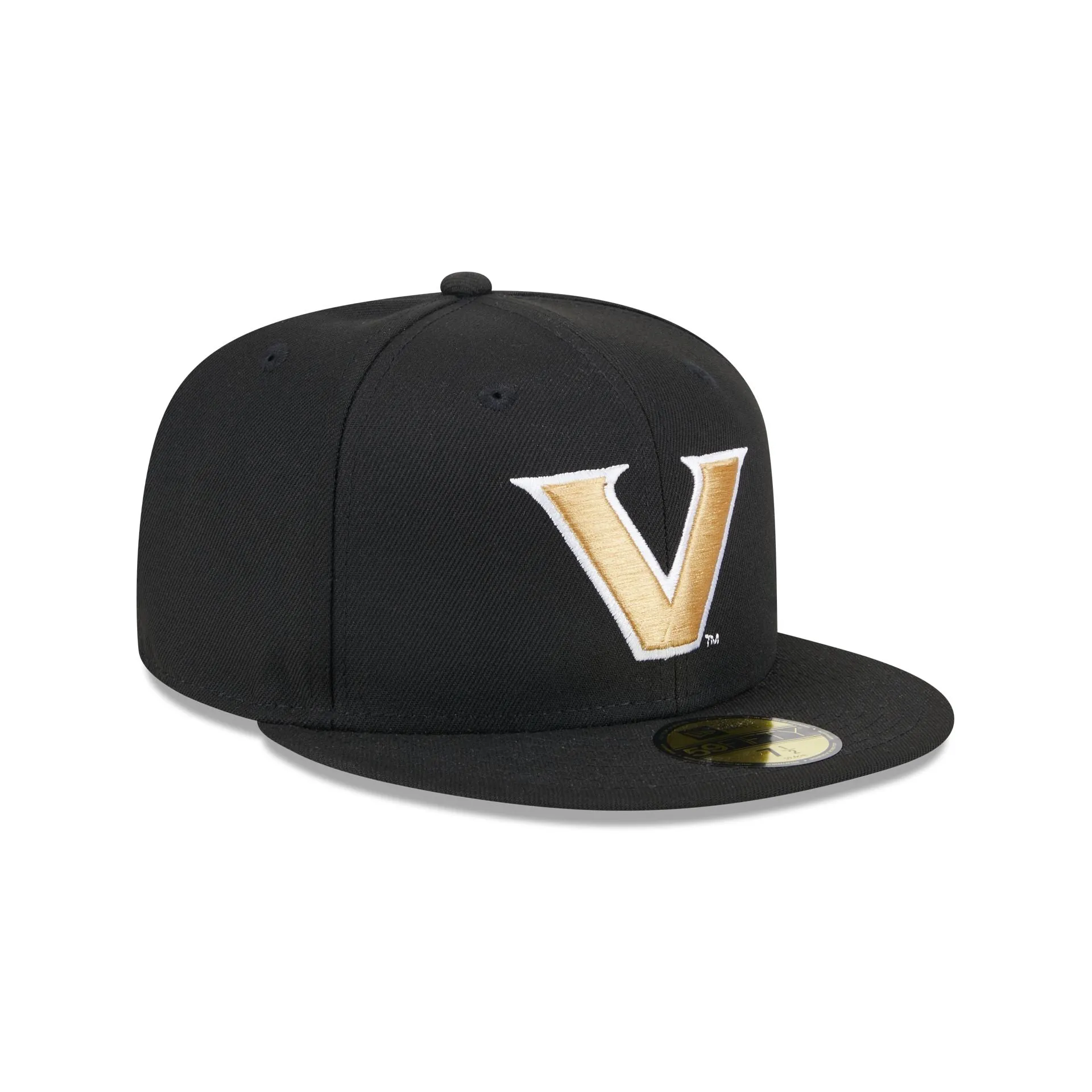 Vanderbilt Commodores Black 59FIFTY Fitted Hat