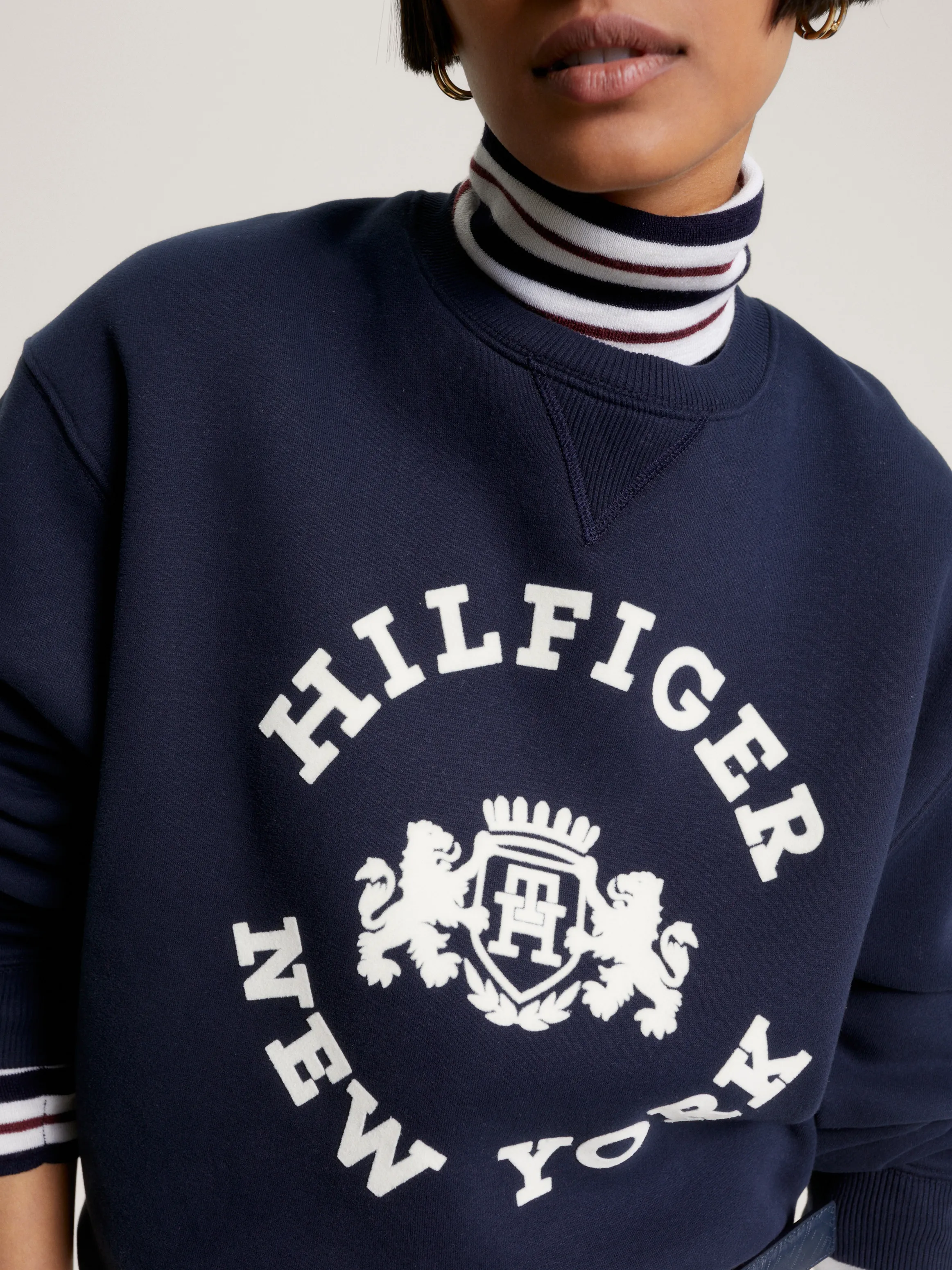 Varsity Flocked Logo Sweatshirt | Sweatshirts & Hoodies | Tommy Hilfiger