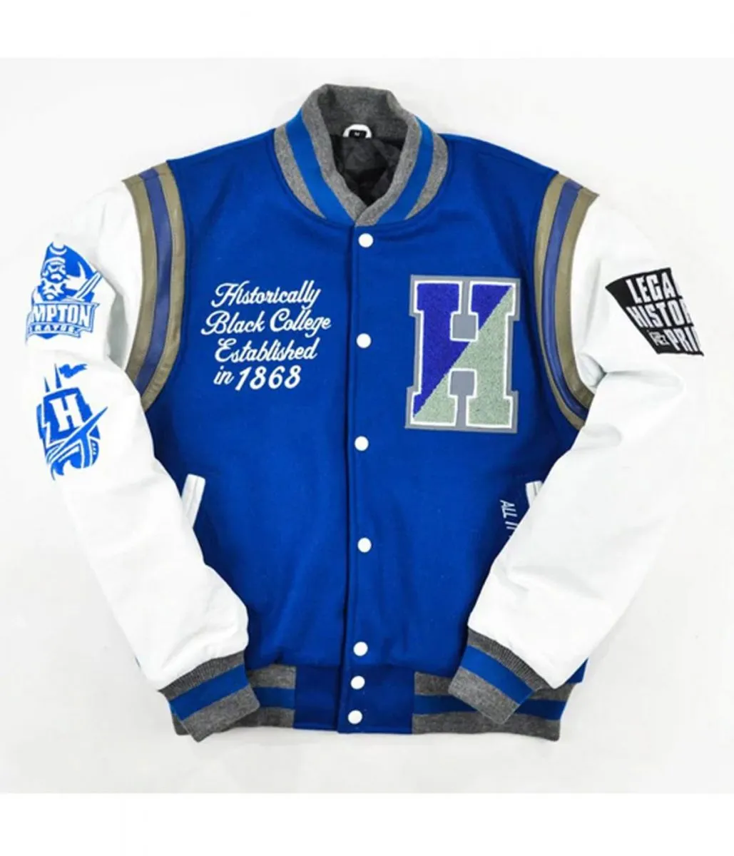 Varsity Hampton University Motto 2.0 Royal Blue Jacket